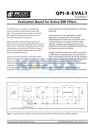 QPI-1-EVAL1 datasheet - Evaluation Board for Active EMI Filters
