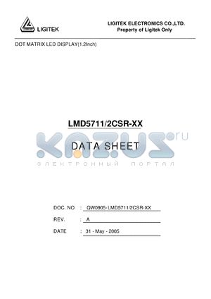 LMD5711-2CSR-XX datasheet - DOT MATRIX LED DISPLAY(1.2Inch)