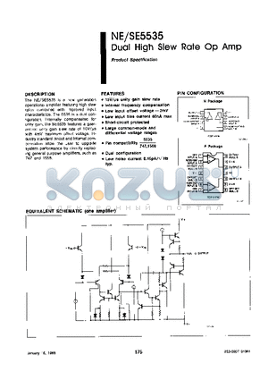 NE5535N datasheet - Dual High Slew Rate Op Amp