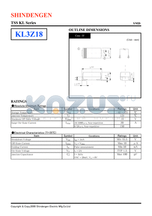 KL3Z18 datasheet - TSS KL Series