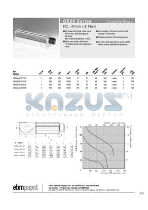 QR08A-2/205803 datasheet - Crossflow Blower