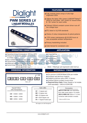 LML6-LV-CW-MD datasheet - LINEAR MODULES