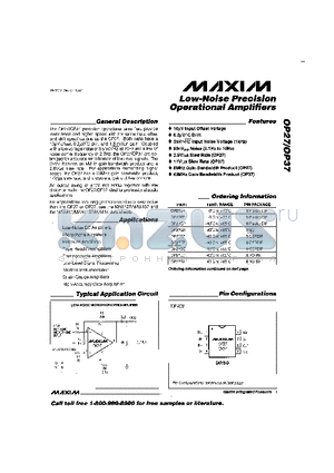 OP37AJ datasheet - Low-Noise Precision Operaional Amplifiers