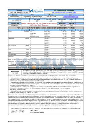 PC16550DVX datasheet - Engineering Project Manager