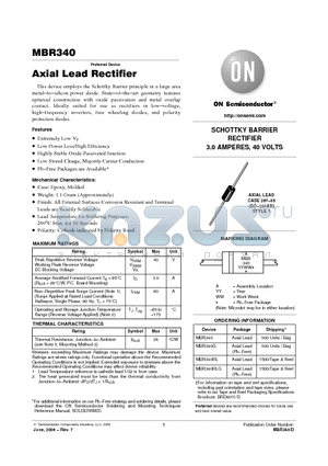 MBR340_06 datasheet - Axial Lead Rectifier