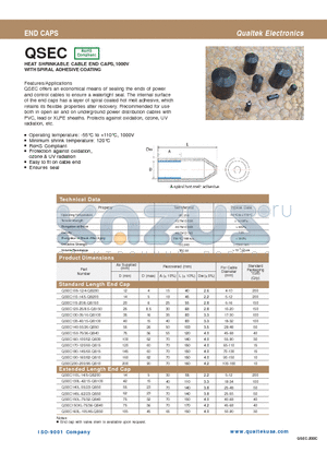 QSEC110-14/5-QB200 datasheet - END CAPS