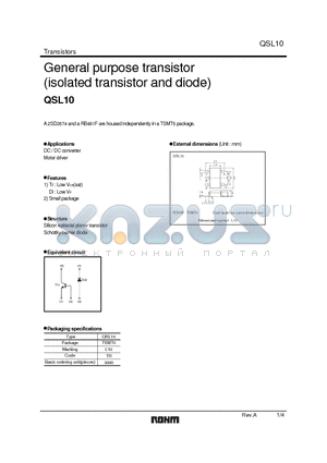 QSL10 datasheet - General purpose transistor (isolated transistor and diode)