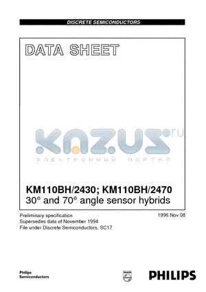 KM110BH2430 datasheet - 30` and 70` angle sensor hybrids