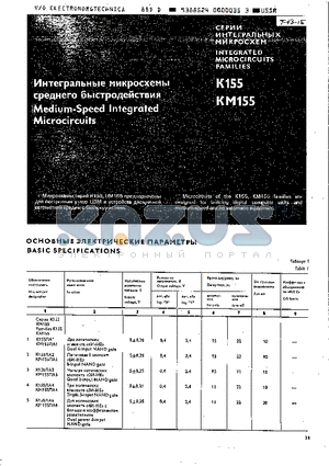 KM155NA2 datasheet - OCHBHBLE 3NEKTPNYECKNE NAPAMETPBI BASIC SPECIFICATIONS