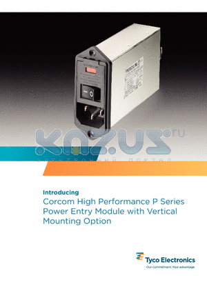 PM000DLXC datasheet - Corcom High Performance P Series Power Entry Module with Vertical Mounting Option