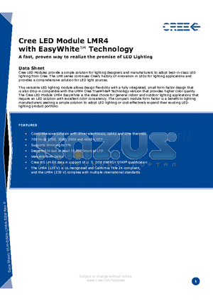 LMR040-0700-30F8-10100EW datasheet - Cree LED Module LMR4 with EasyWhite Technology