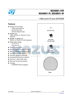 M24M01-HR datasheet - 1 Mbit serial IbC bus EEPROM