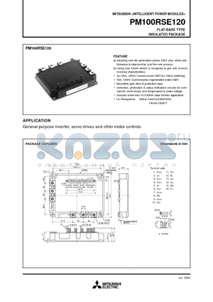 PM100RSE120_09 datasheet - FLAT-BASE TYPE INSULATED PACKAGE