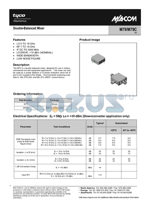 M79 datasheet - Double-Balanced Mixer