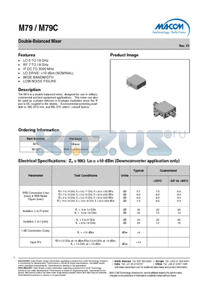 M79 datasheet - Double-Balanced Mixer