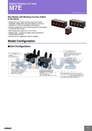 M7E-01BRN2 datasheet - Digital Display (14 mm)