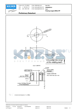 MS02-PP datasheet - MS Magnet