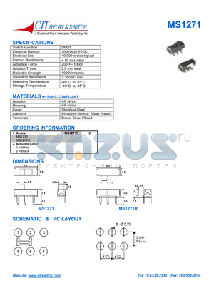 MS12712 datasheet - CIT SWITCH