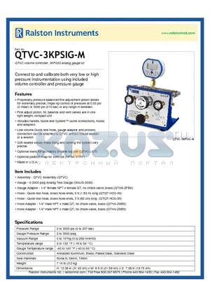 QTVC-3KPSIG-M datasheet - QTVC volume controller