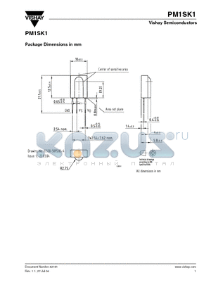 PM1SK1 datasheet - Package Dimensions in mm