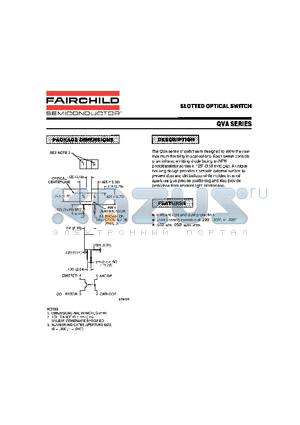 QVA21213 datasheet - SLOTTED OPTICAL SWITCH