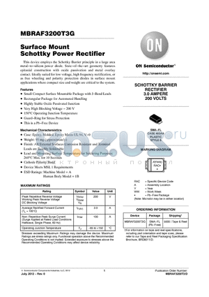 MBRAF3200T3G datasheet - Surface Mount Schottky Power Rectifier