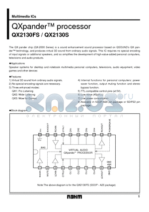 QX2130FS datasheet - QXpander processor