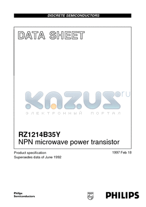 RZ1214B35Y datasheet - NPN microwave power transistor