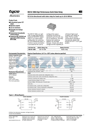 MS18-1006 datasheet - High Performance Solid State Relay