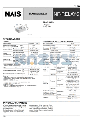 NF2EB-2M-5V datasheet - FLATPACK RELAY