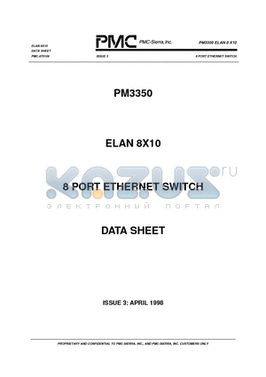 PM3350 datasheet - 8 PORT ETHERNET SWITCH