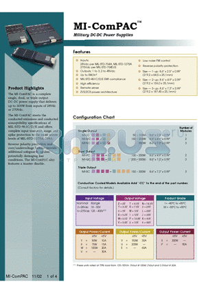 MI-MC2J-MU datasheet - Military DC-DC Power Supplies