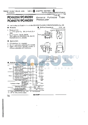 PC4N28VI datasheet - GENERAL PURPOSE TYPE PHOTOCOUPLER