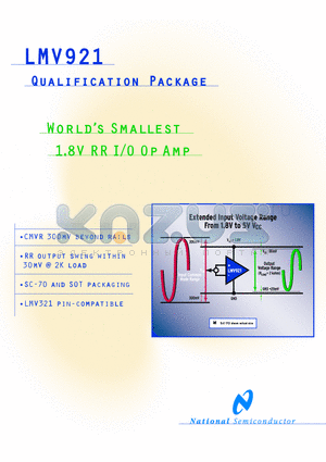 LMV921M7 datasheet - 1.8V RR I/O Op Amp