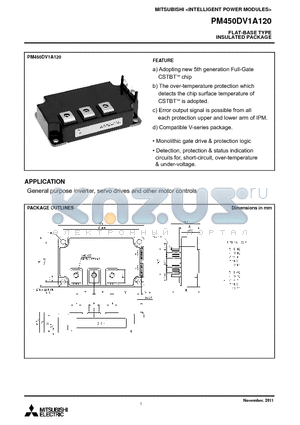 PM450DV1A120 datasheet - FLAT-BASE TYPE INSULATED PACKAGE
