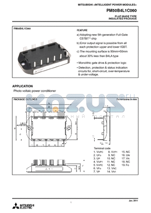 PM50B4L1C060 datasheet - INTELLIGENT POWER MODULES