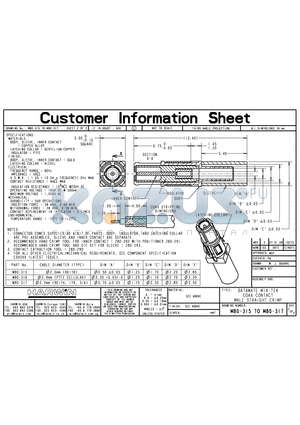 M80-317 datasheet - DATAMATE MIX-TEK COAX CONTACT MALE STRAIGHT CRIMP