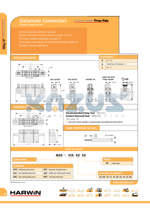 M80-4545098 datasheet - Datamate Connectors