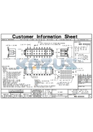 M80-8260622 datasheet - DATAMATE 2mm PITCH VERTICAL SMT DIL PLUG ASSEMBLY - UNLATCHED