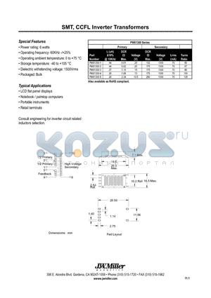 PM61300-2 datasheet - Inverter Transformers