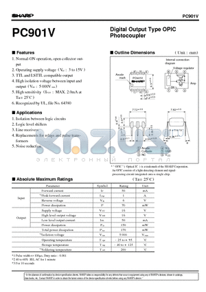 PC901 datasheet - Digital Output Type OPIC Photocoupler