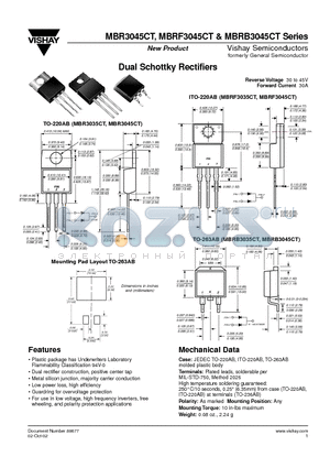 MBRF3035C datasheet - Dual Schottky Rectifiers