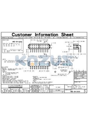 M80-8411042 datasheet - DATAMATE DIL HORIZONTAL 90 TAIL PLUG ASSEMBLY (RoHS)