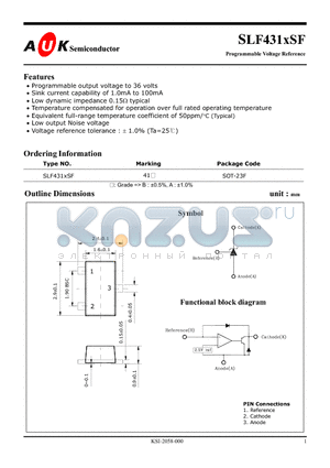 SLF431BSF datasheet - Programmable Voltage Reference