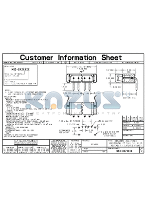 M80-8420742 datasheet - DATAMATE 2mm PITCH HORIZONTAL PC TAIL SIL PLUG ASSEMBLY - LATCHED (RoHS)