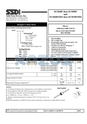 SUM60FSMS datasheet - 180 FAST RECOVERY RECTIFIER