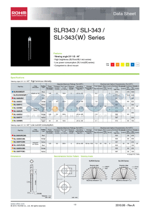 SLI-343DU datasheet - High brightness (SLR343/SLI-343 series) Low power consumption (SLI-343(W) series)