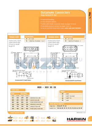 M80-8520722 datasheet - Datamate Connectors