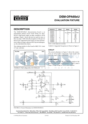 OPA681U datasheet - EVALUATION FIXTURE