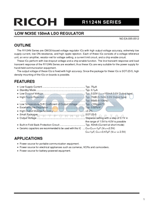 R1124N301B datasheet - LOW NOISE 150mA LDO REGULATOR